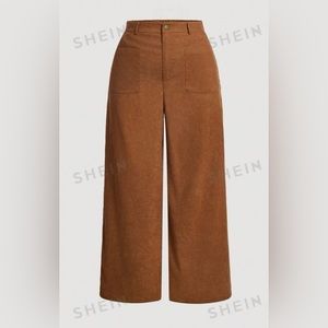 Shein curve boho fun light brown pants Sz 0XL NWT
